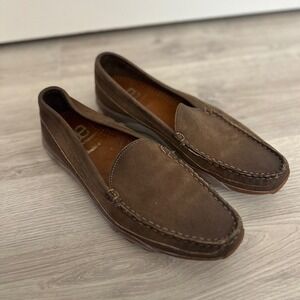Allen Edmonds Boulder Shoes Mens Brown Suede Driving Moccasin Loafer 9 B